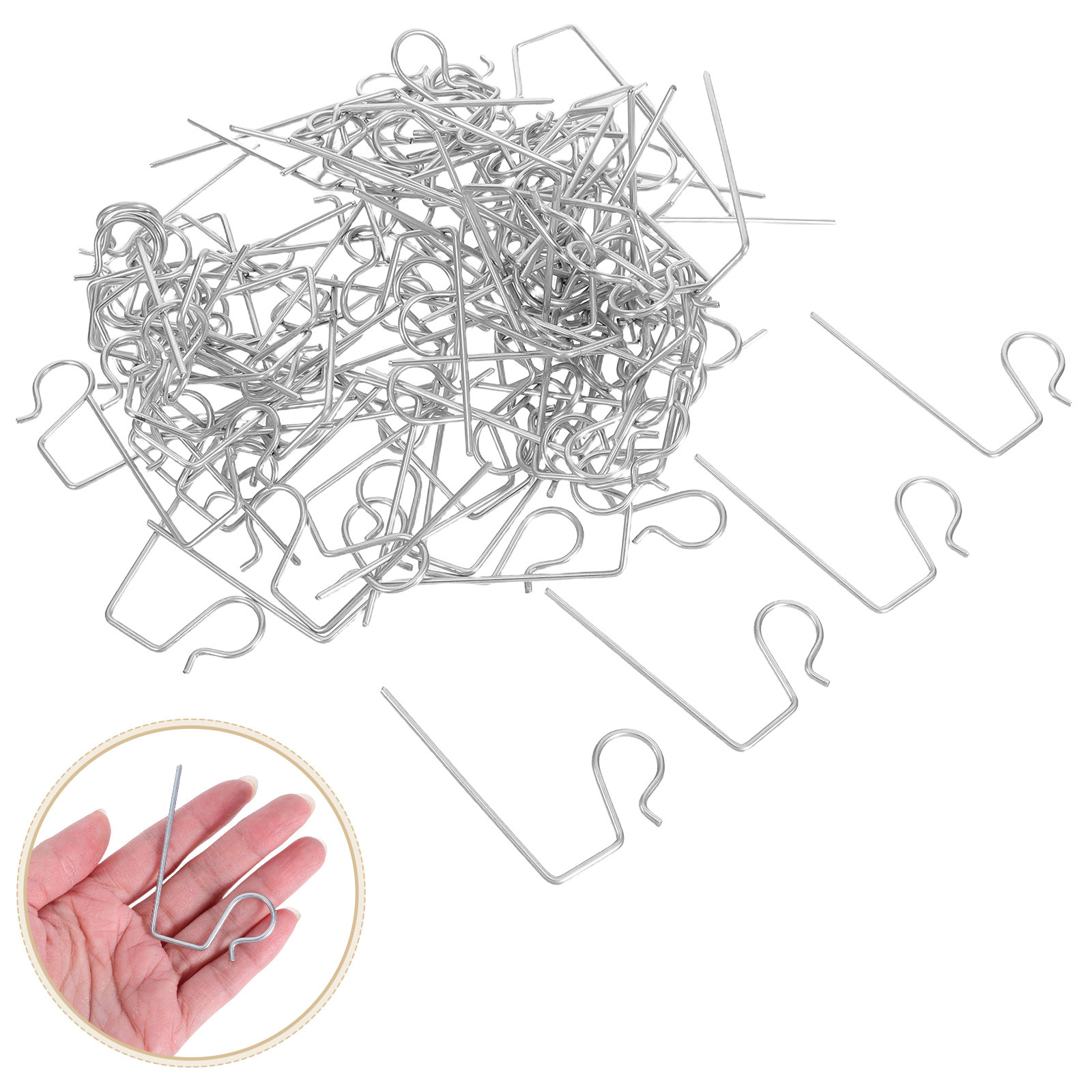 Christmas Lights Outdoor - 100Pcs Stainless Steel Outdoor Light Hooks