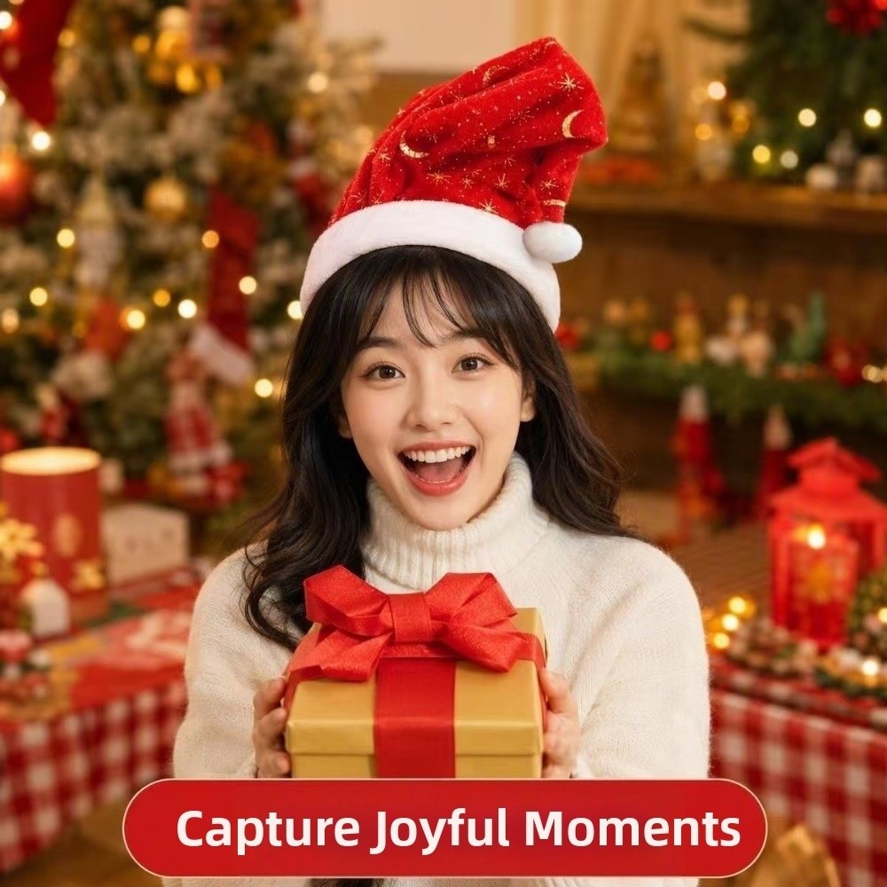 Santa Hat Plush - Electric Swing Dancing Christmas Hat Moving