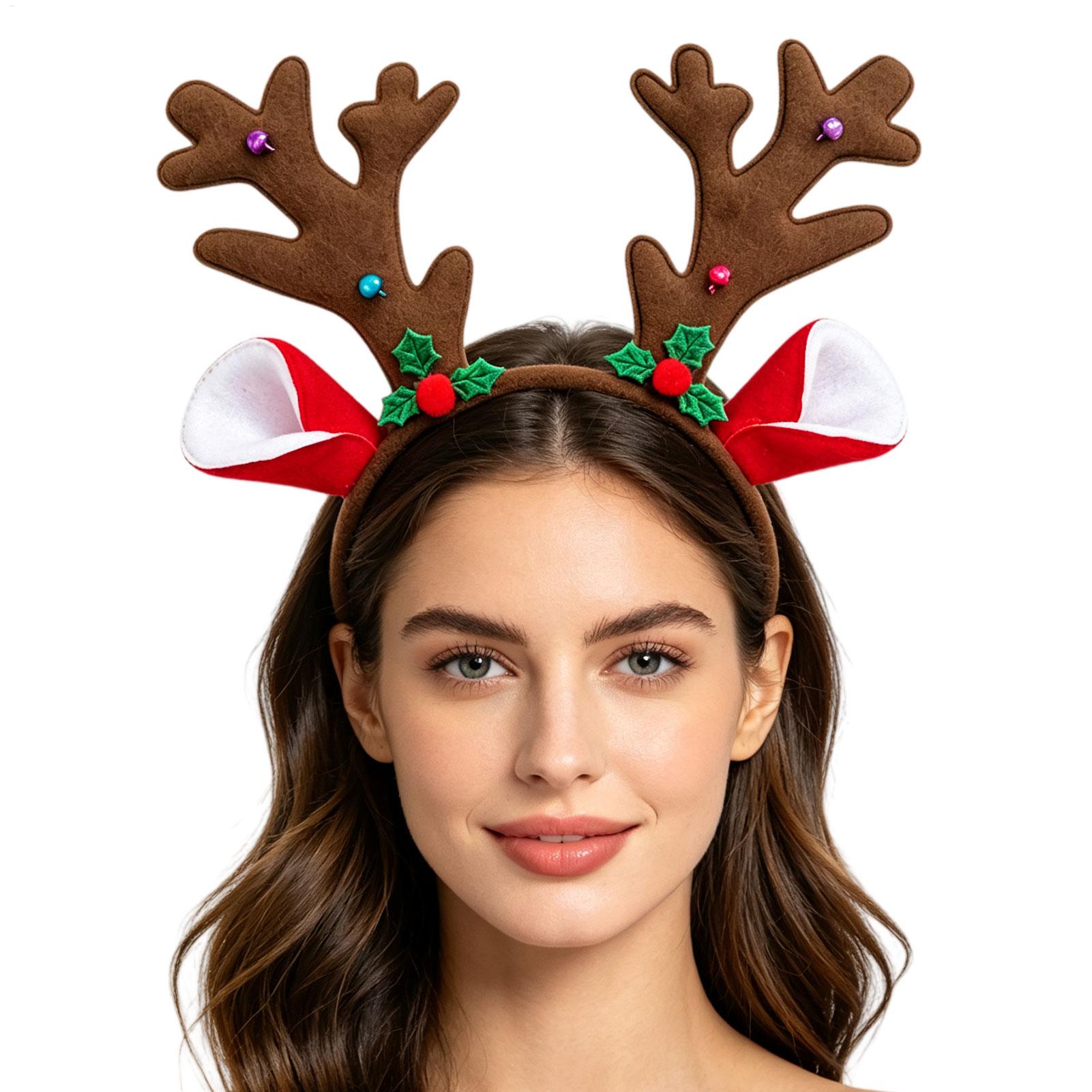 Reindeer Antlers Headband - Christmas Reindeer Antlers Headband Realistic 3D