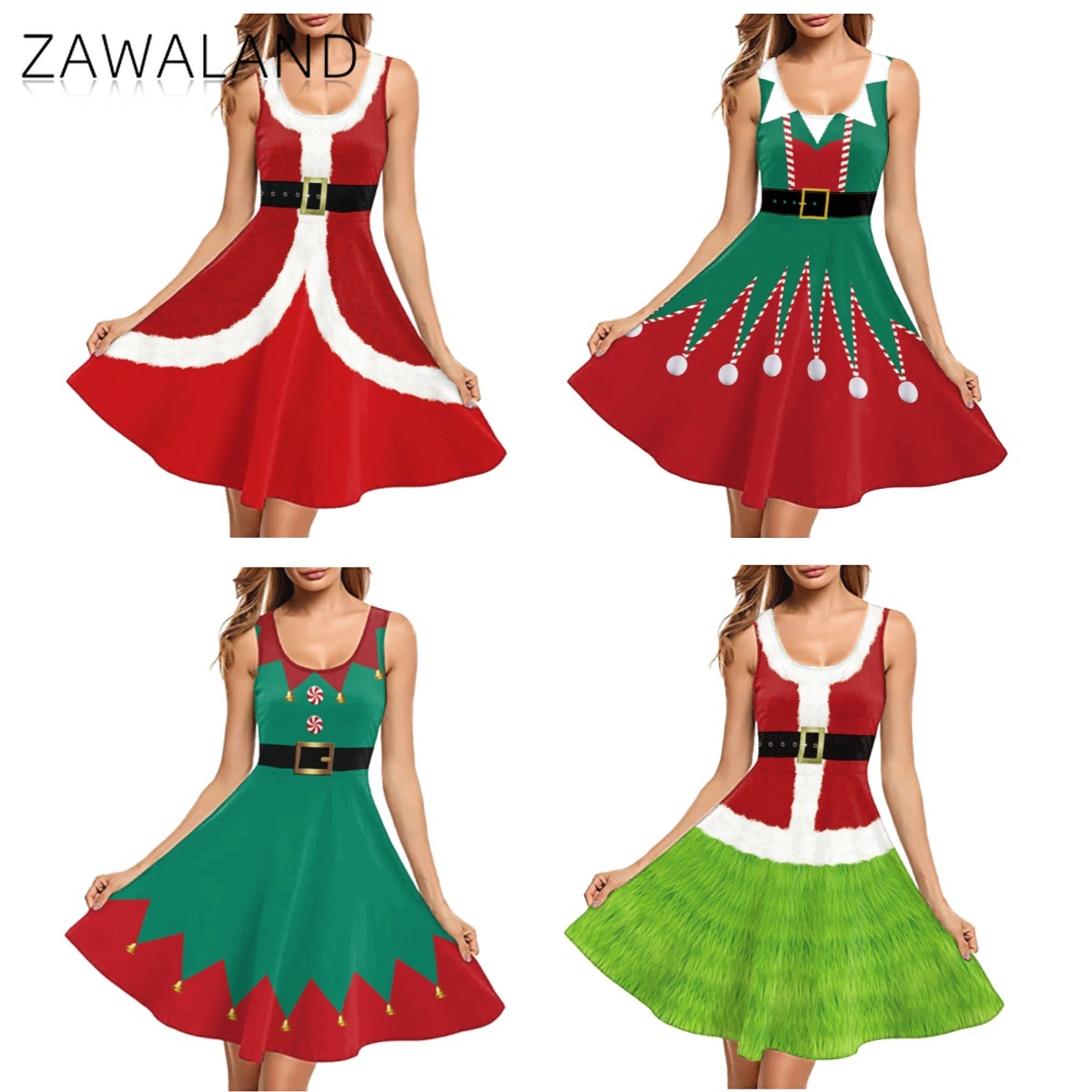 Christmas Red Green Printing C - Elf Costume Christmas review and price