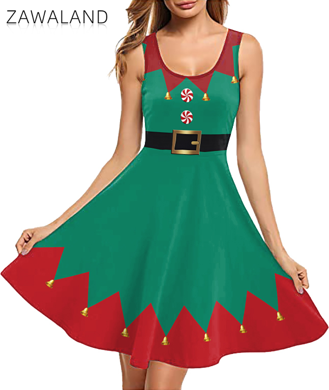 Christmas Red Green Printing C - Elf Costume Christmas review and price