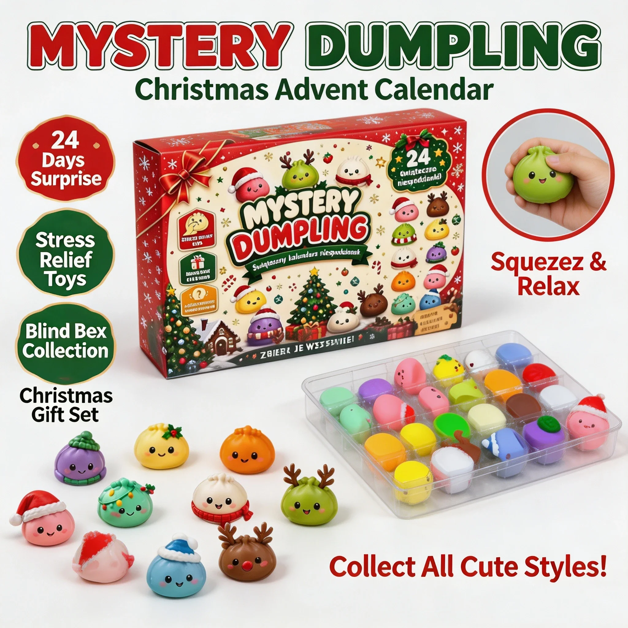 24 PCS Christmas Advent Calend - Advent Calendar Gift review and price