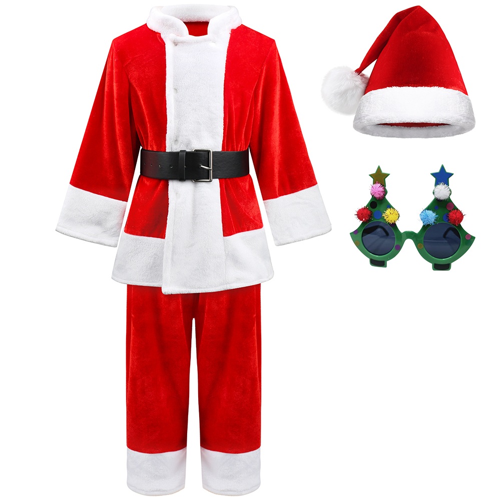 4PCS Santa Claus Cosplay Costu - Elf Costume Christmas review and price