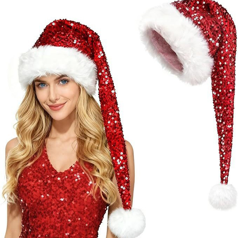 Unisex Christmas New Sequin Ha - Santa Hat Plush review and price