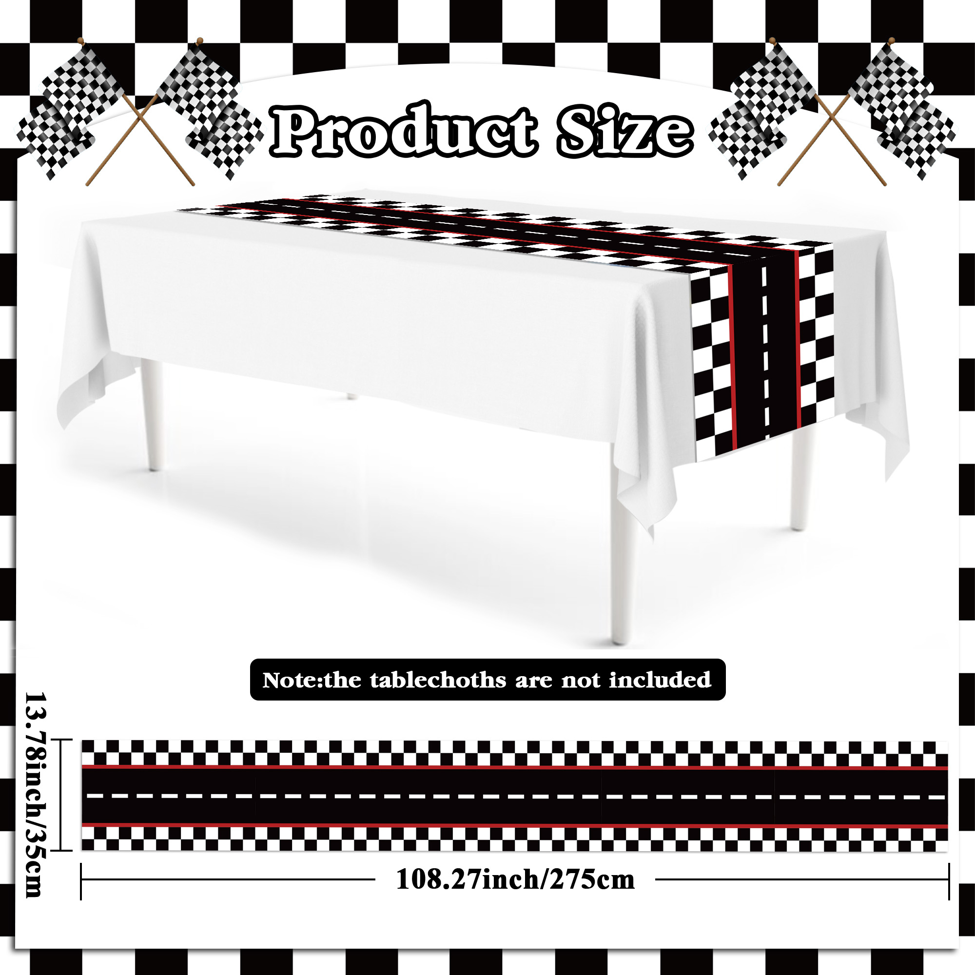 1/3/6Pcs Racing Donuts Jungle  - Christmas Table Runner review and price