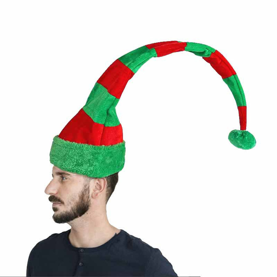 Long Striped Santa Hat with Wi - Santa Hat Plush review and price