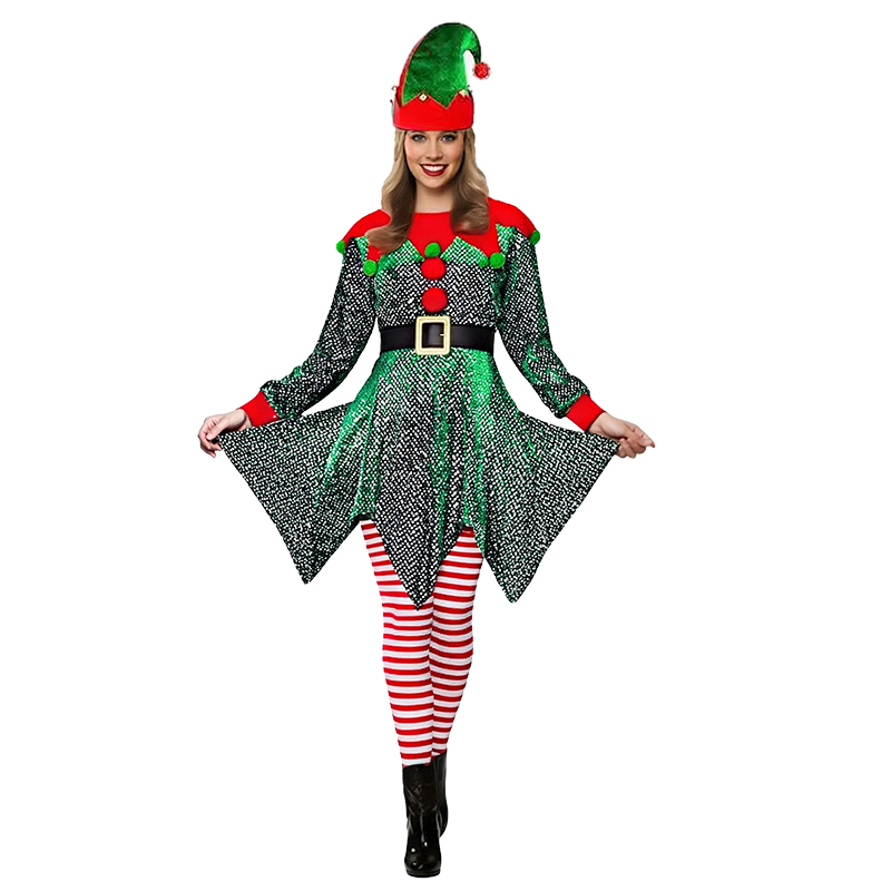 5Pcs Christmas Costumes Dress  - Elf Costume Christmas review and price
