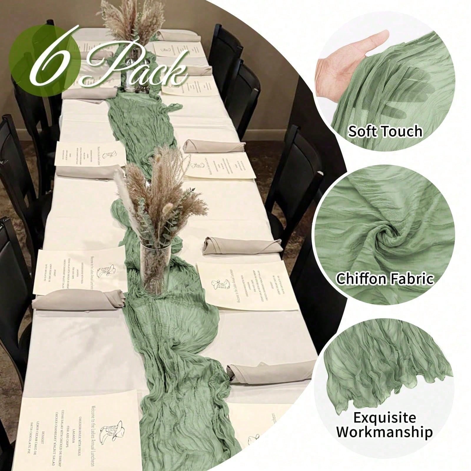 6 Pack Cheesecloth Table Runne - Christmas Table Runner review and price