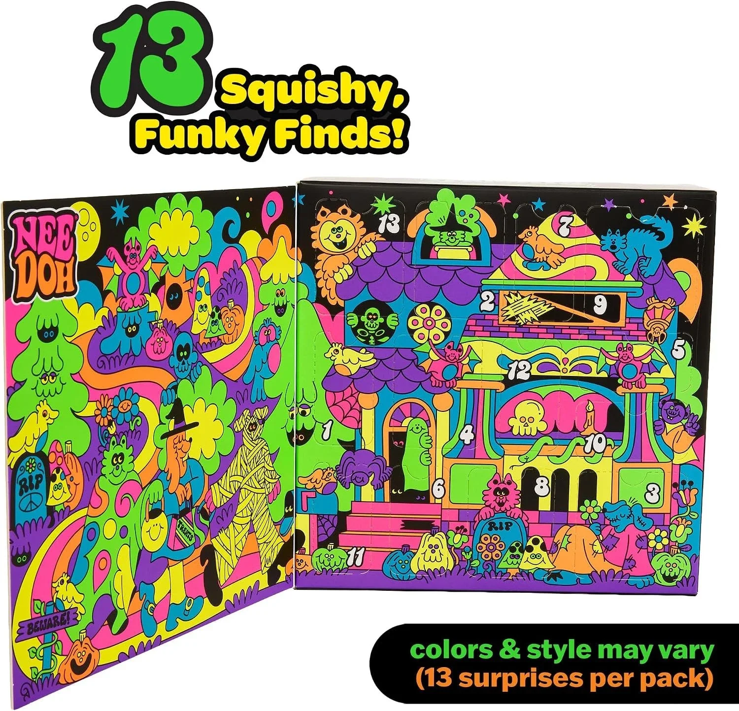 Needoh New Funky Frights Hallo - Advent Calendar Gift review and price
