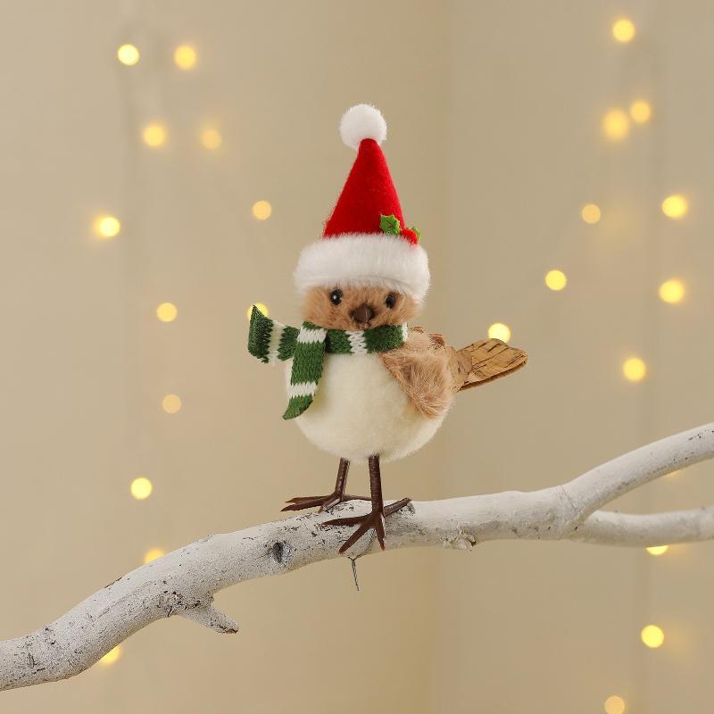 Christmas Plush Bird Ornaments - Santa Hat Plush review and price
